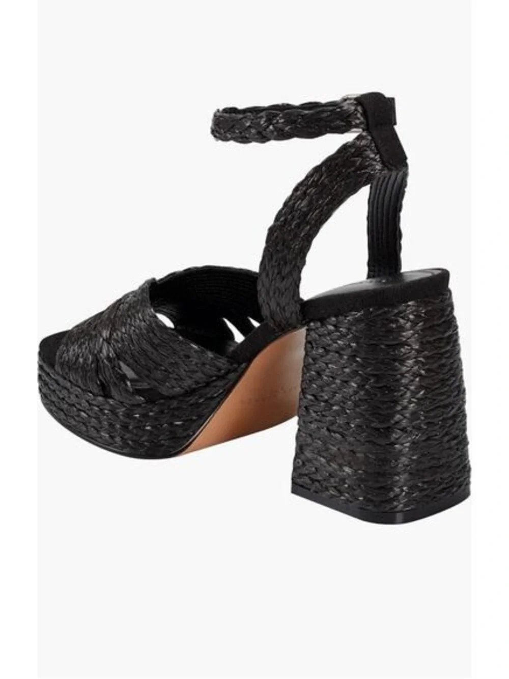 Marc Fisher Janie Raffia Ankle Strap Platform Sandals